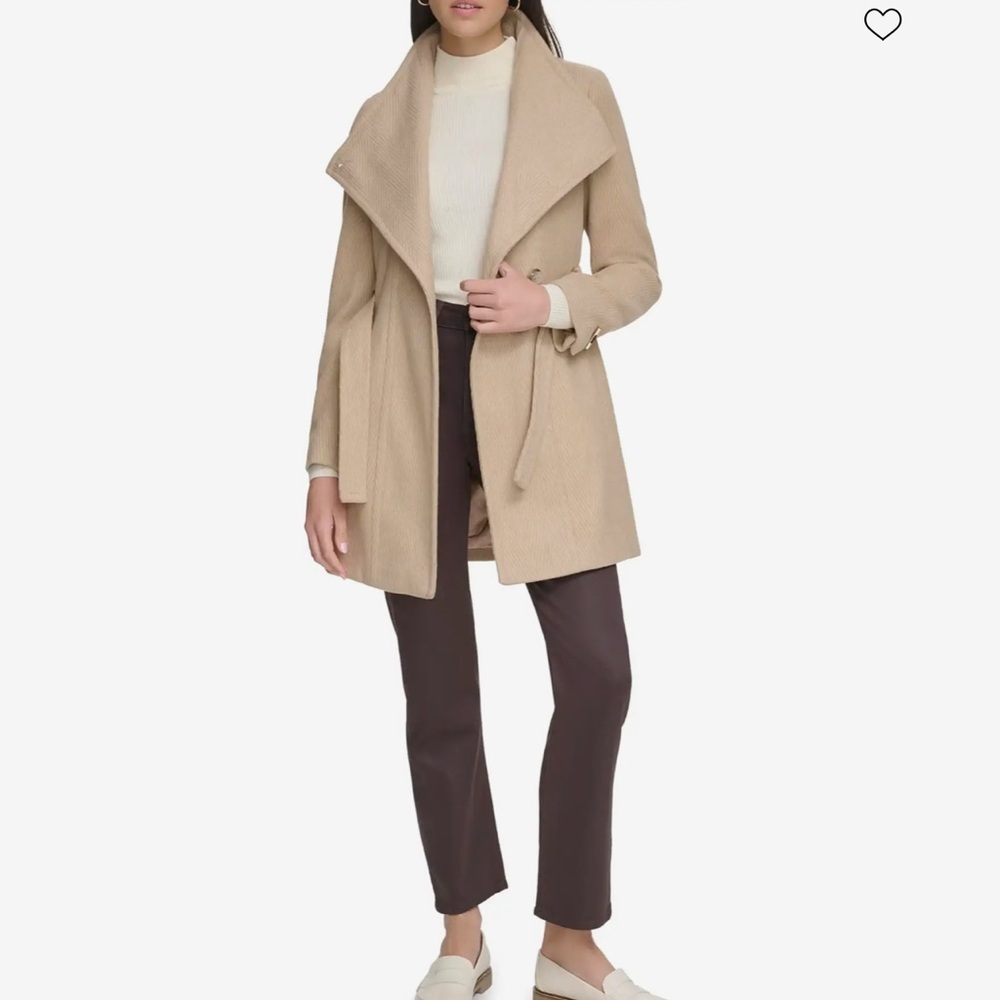 Calvin Klein Women's Beige Wool Wrap - Picture 12 of 16